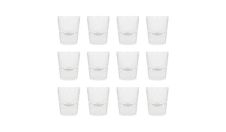 Rink Drink Wide Shot Glasses - Clear - Pack of 12
