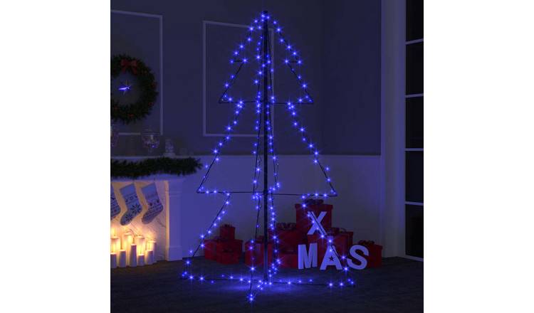 Walplus 98 x 150 cm LED Christmas Cone Tree Display - Blue Lights