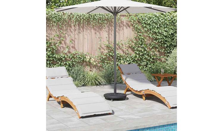 Walplus Circle Patterned Iron Parasol Base Art Deco - Black - 45 x 45 x 39.5 cm