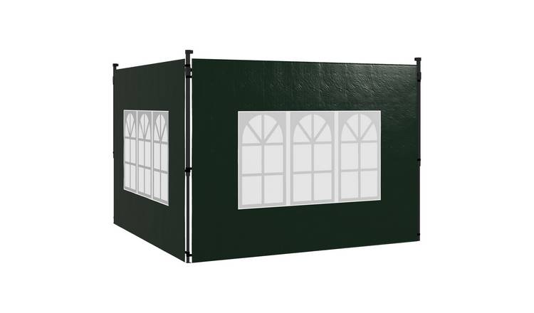 Outsunny 2 Pack Gazebo Side Panels with Window - Green