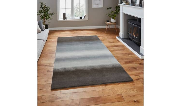 Mega Flooring Grey Handmade Abstract Rug - 120 x 170cm