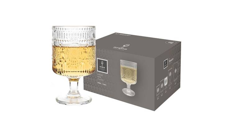 Argon Tableware Amore Ribbed Wine Glasses -  Pack of 24 - 270ml