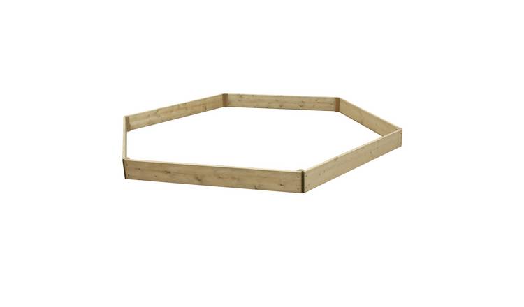 Greena Hexagonal Wooden Raised Bed 15 cm High, 120cm each side