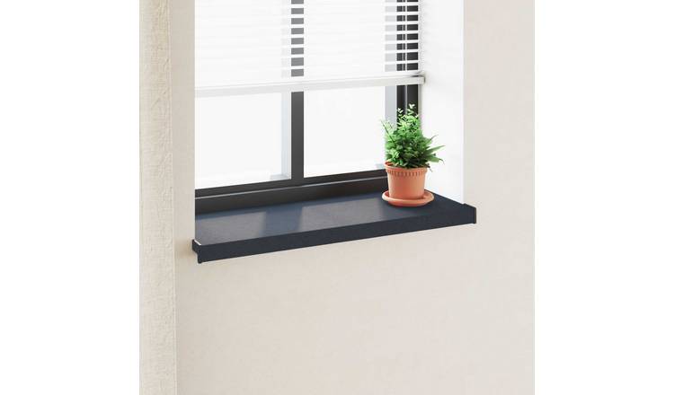 Walplus PVC Wood Grain Effect Window Sill - Anthracite - 100 x 30 x 4.5 cm