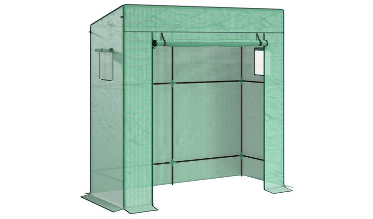 Outsunny PE Cover Walk-in Tomato Greenhouse – Green