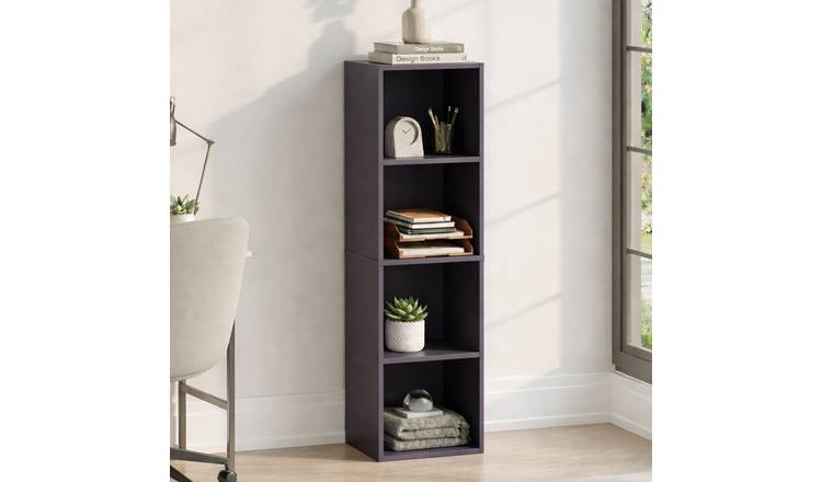 Vida Designs Oxford 4 Tier Cube Bookcase - Grey