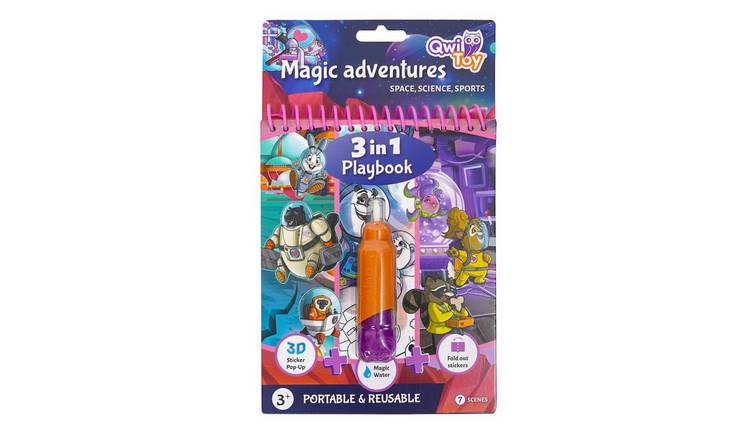 QwiToys Magic Water 3-in-1 Reusable Playbook - Magic Adventures