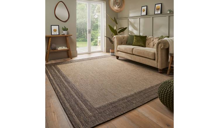 Mega Flooring Brown Modern Plain Rug - 120 x 170cm