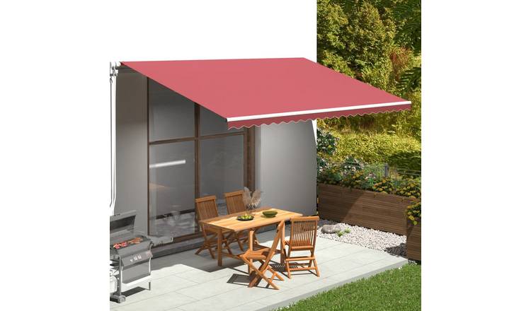 Walplus Polyester Awning - Burgundy Red - 500 x 300 cm - 480 x 295 cm Fabric