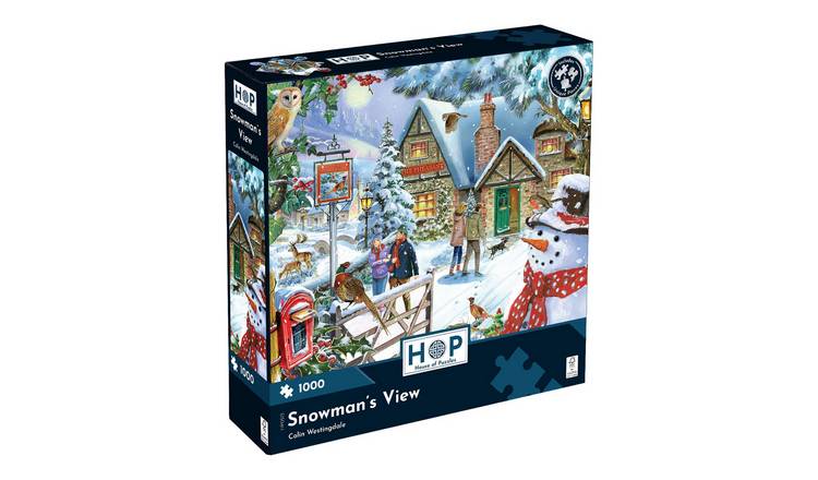 The House of Puzzles Snowman's View 1000 Piece Jigsaw Puzzle