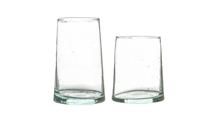 Nicola Spring 12 Piece Merzouga Recycled Glassware Set - Clear