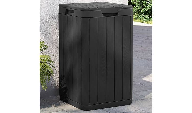 Walplus Polypropylene Outdoor Garbage Bin PP - Anthracite - 38x38x65 cm