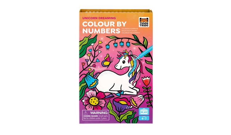 Tiger Tribe Colour by Numbers Unicorn Dreaming - 4 Years +
