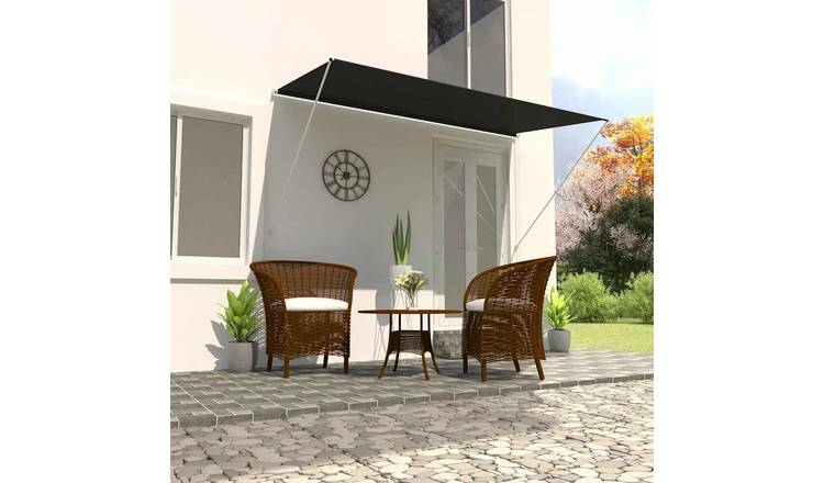 Walplus Polyester Retractable - Anthracite - 350x150 cm - 350 x 150 cm - 150 cm