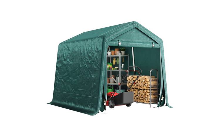 Outsunny Waterproof Bike Tent with Double Zipper Door - Green
