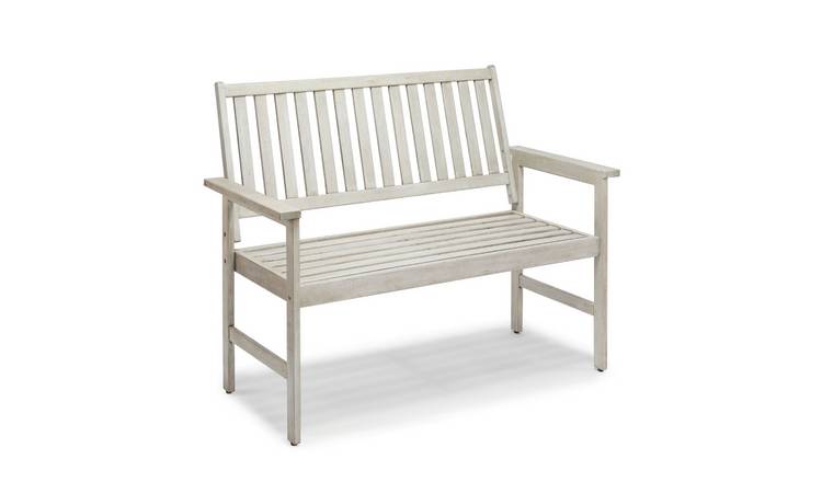 Vonhaus Murcia Acacia Wood 2 Person Garden Bench - Grey