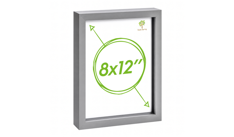 Nicola Spring 3D Box Photo Frame - 8 x 12" - Grey