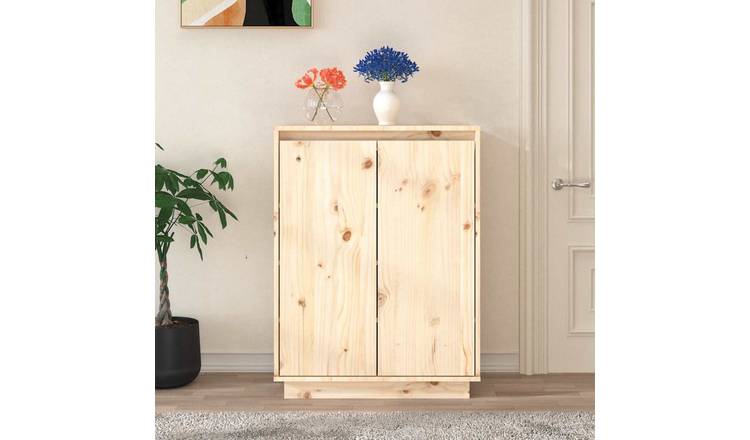 Walplus Solid Wood Shoe Cabinet - 60 x 35 x 80 cm