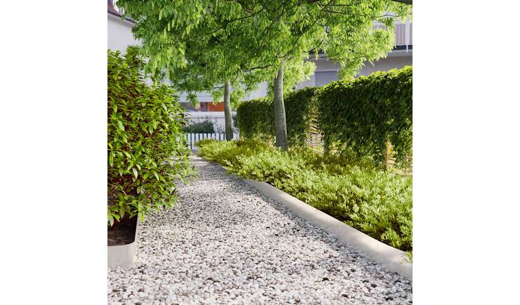 Walplus Pack of 10 Stainless Steel Lawn Edgings - 15 x 103 cm