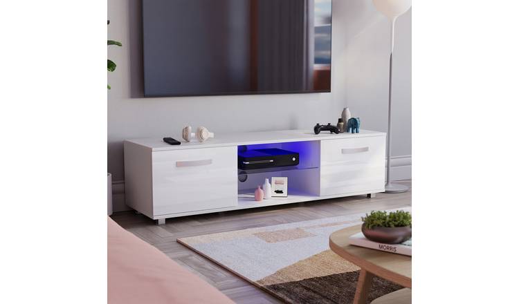 Vida Designs Cosmo 2 Door LED TV Unit - 140cm - White