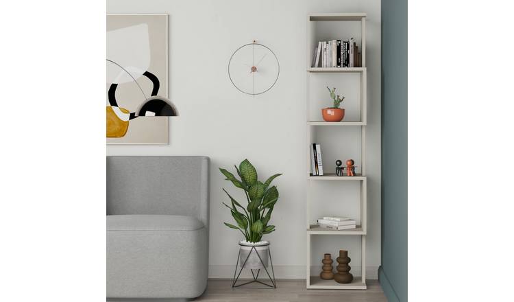 Decortie Piri Particleboard Wood Effect Bookcase - Sand