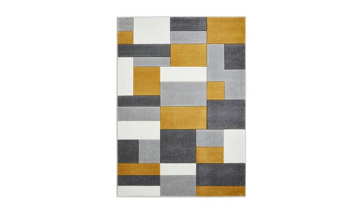 Mega Flooring Grey Modern Geometric Rug - 120 x 170cm