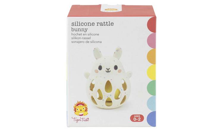 Tiger Tribe Silicone Rattle - Bunny - Birth +