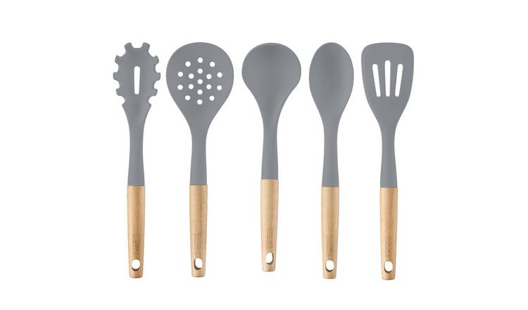 Cooks Professional Silicone 5 Piece Cooking Utensil Set - Grey