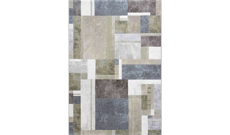 Mega Flooring Green Modern Geometric Rug - 80 x 150cm
