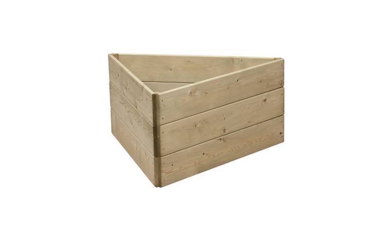 Greena Triangular Wooden Raised Bed 45 cm High, 90cm each side