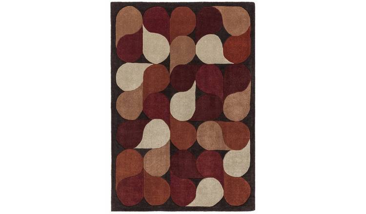 Mega Flooring Brown Modern Abstract Rug - 120 x 170cm
