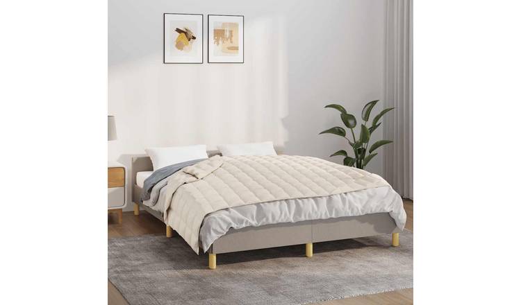 Walplus 7 kg Cotton Weighted Blanket - Light Cream - 150 x 200 cm