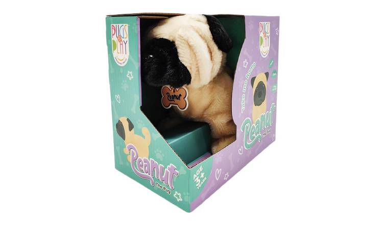 Pugs at Play Furry Friends Interactive Walking Dog Plush Toy - Peanut