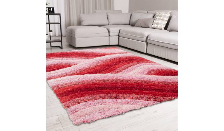 DS Living Ultra Plush Wave Shaggy Rug - Purple - 230x160cm