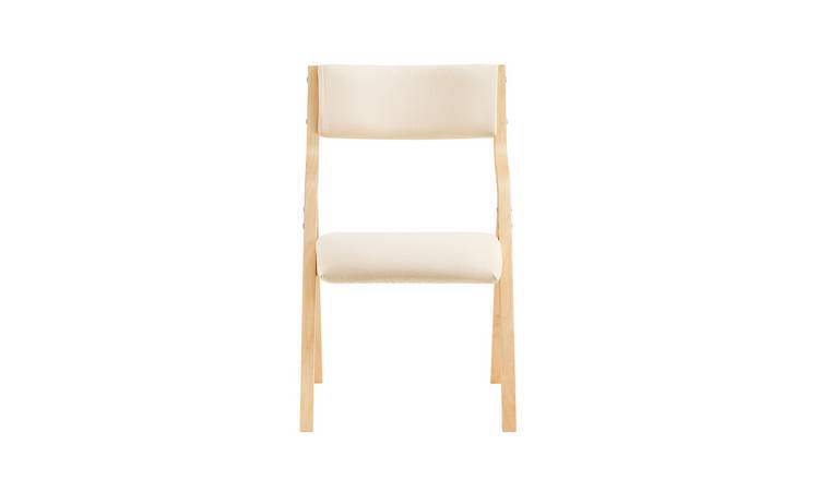 SoBuy Backrest Padded Folding Wooden Chair - White