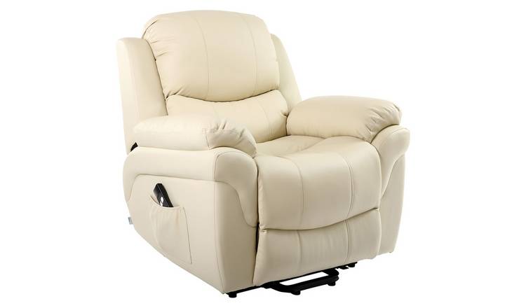 Furniture Online Madison Single Motor Electric Rise Recliner Lift Chair - Cream