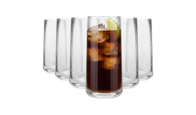 Argon Tableware Chelsea Optic Crystal Highball Glasses - 550ml - Pack of 6