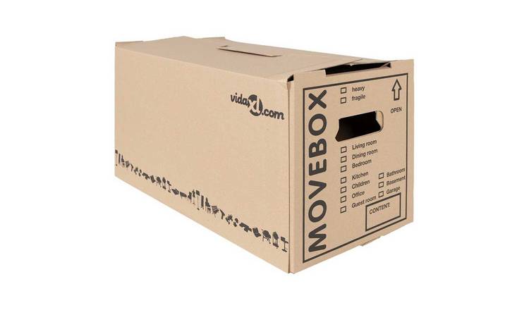 Walplus Pack of 20 Cardboard Moving Box - Natural - 59 x 31.5 x 31.5 cm