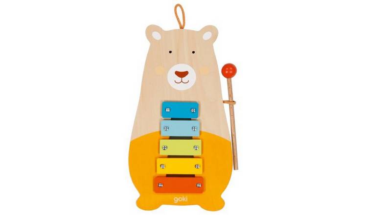 Goki Xylophone Bear Wooden Musical Instrument