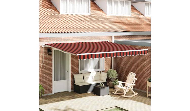 Walplus Aluminium Retractable Awning - Orange - 400 x 350 cm