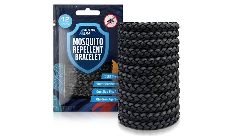 Active Era 12 Pack Mosquito Repellent Bands - Black