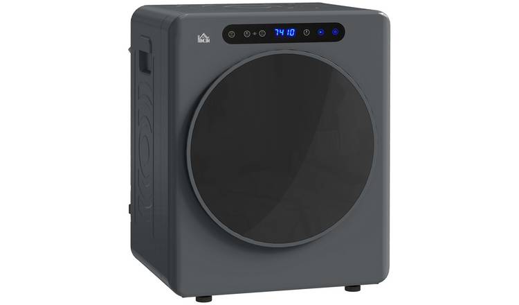 HOMCOM 5kg Vented Tumble Dryer with Stainless Steel Anti-Crease Drum - Grey