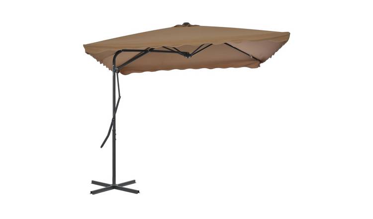 Walplus Garden Parasol - Taupe - 250 x 250 x 230 cm