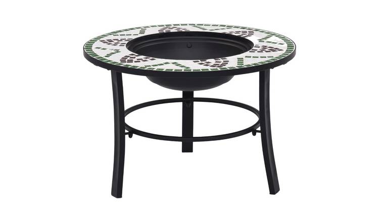 Walplus Steel VidaXl Mosaic Fire Pit - Green - 68 x 68 x 45 cm