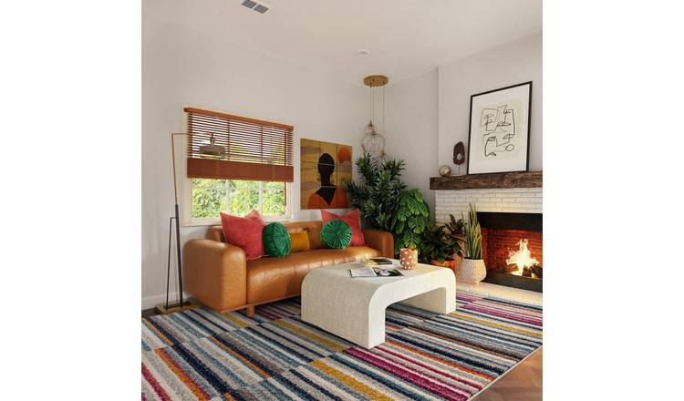 Mega Flooring Multi Modern  Rug - 80 x 150cm