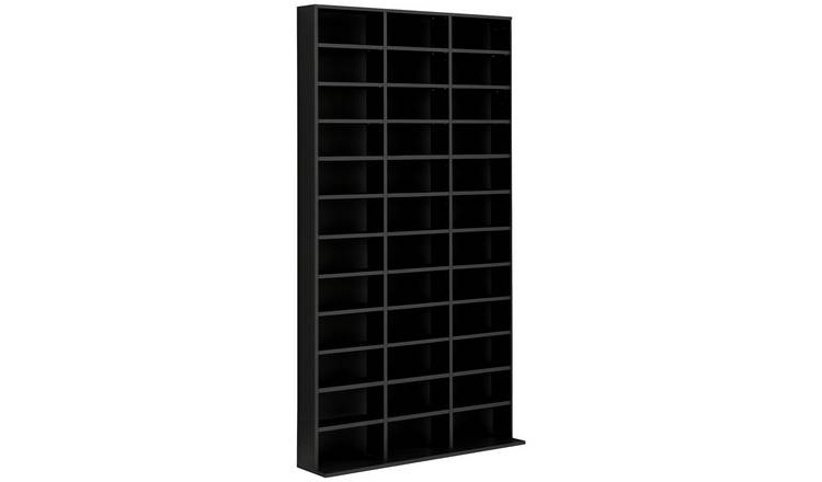 HOMCOM Wooden Storage Shelf with Adjustable Shelves - Black