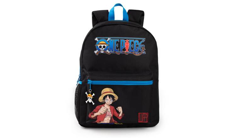 One Piece Front Printed Kids Unisex Backpack - Black