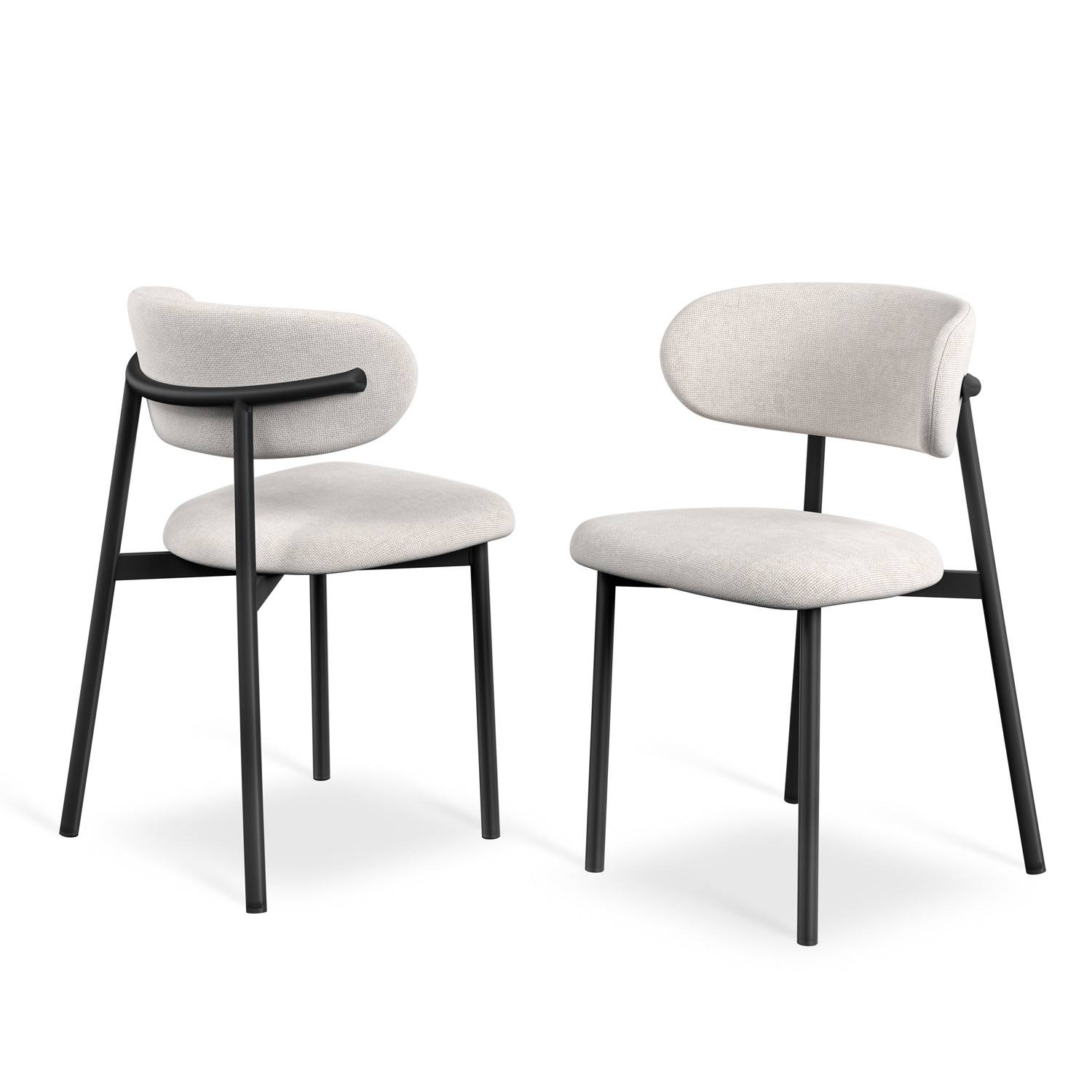 Furniture Online Arlo Myla Walnut Top w Wal Legs Dining Table & 4 Beige Chairs - Image 4