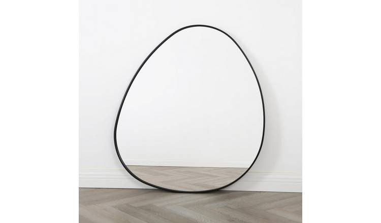 HomeGardenDirect Anax Pebble Framed Mirror - 110x90cm - Black