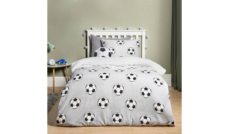 OHS Football Glow In Dark Duvet Cover Set Grey - Double